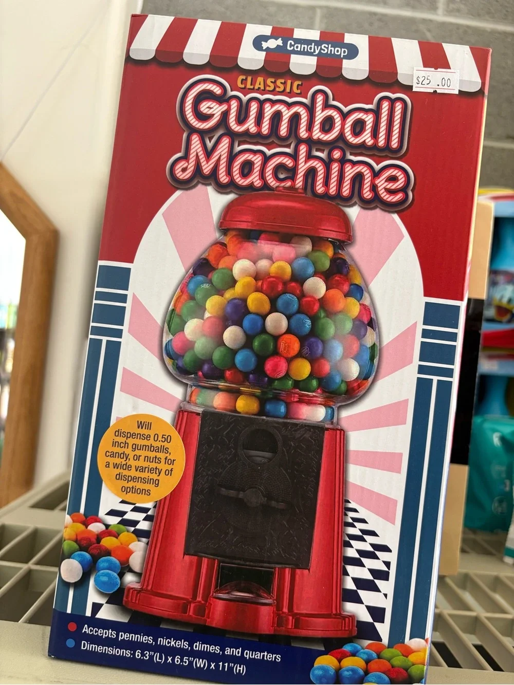 Classic Gumball Machine - Red